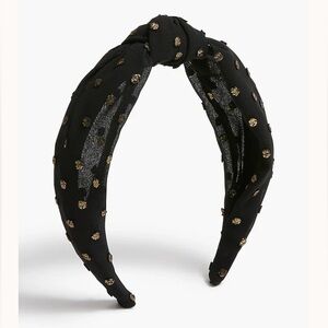 J. Crew Metallic dot knot headband NWT
Black and gold (metallic)